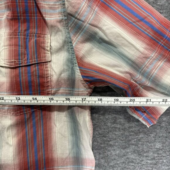 Woolrich Mens Short Sleeve Plaid Shirt Size Small Cotton Polyester Blend Button - Picture 6 of 7